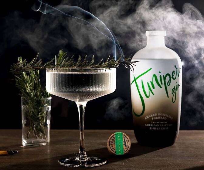 Junipero Gin - Smoked Rosemary Forward