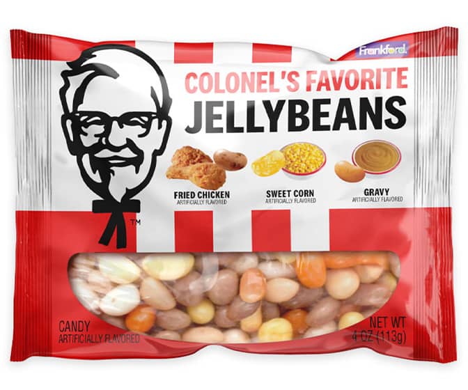 KFC Jelly Beans - Fried Chicken, Gravy, and Sweet Corn Flavors
