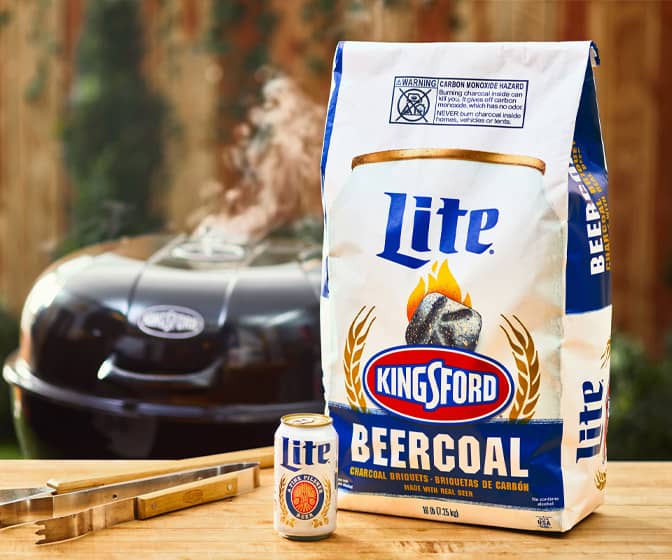 Kingsford x Miller Lite Beercoal Charcoal - Made with Real Beer