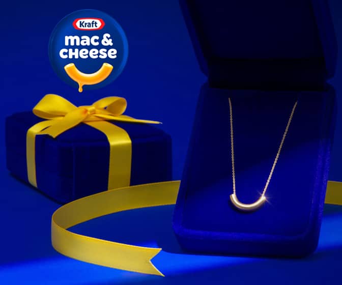 Kraft Mac & Cheese 14k Gold Macaroni Necklace
