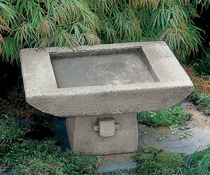 Kyoto Stone Bird Bath