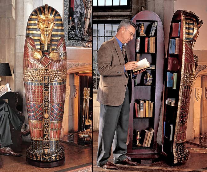 Life-Sized King Tutankhamun Sarcophagus Storage Cabinet