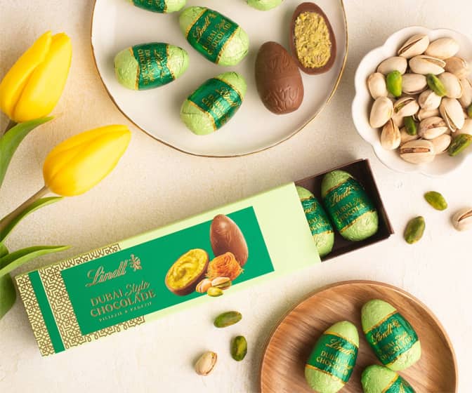 Lindt Dubai Chocolate Easter Eggs