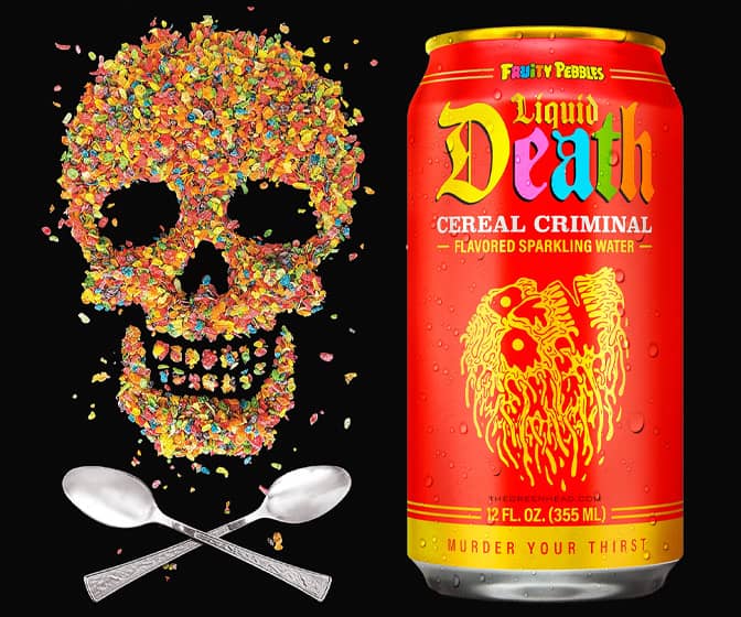 Liquid Death Cereal Criminal - Fruity Pebbles-Flavored Sparkling Water
