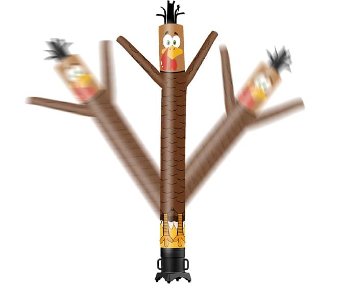 Massive 20-Ft Wacky Waving Inflatable Thanksgiving Turkey Tube Man