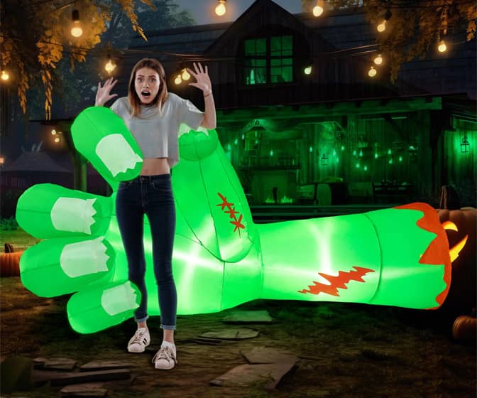 Massive 9-Ft Inflatable Zombie Arm