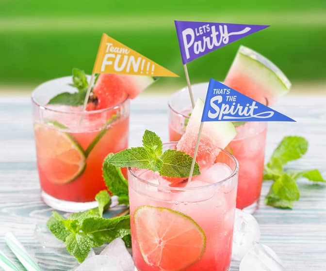 Most Spirited Team Pennant Cocktail Picks