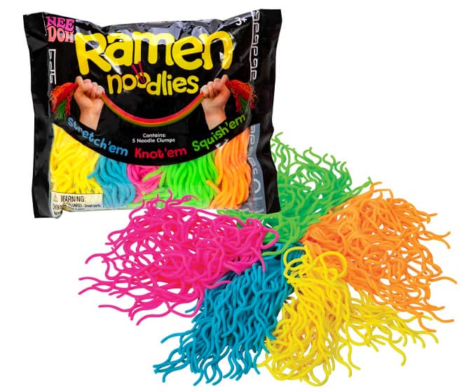 NeeDoh Ramen Noodlies - Stretchy Sensory Fidget / Stress Noodles