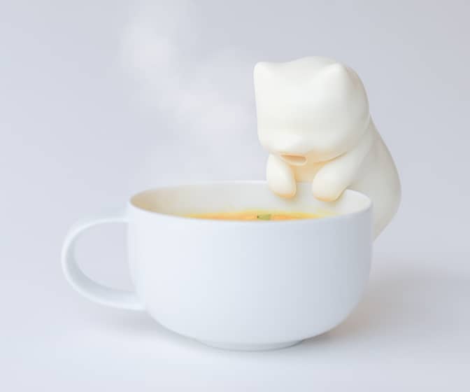 Nekojita Fufu Cat - Blows Cooling Air Over Hot Food and Drinks