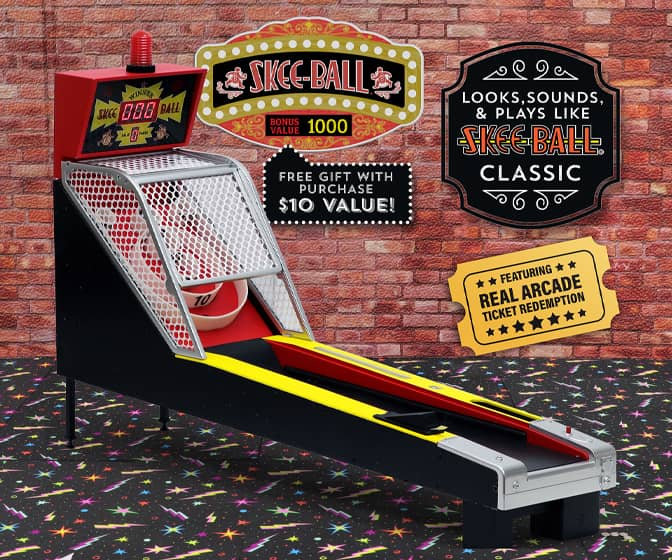 New Wave Toys Skee-Ball RepliCade - Fully Playable w/ Ticket Dispenser