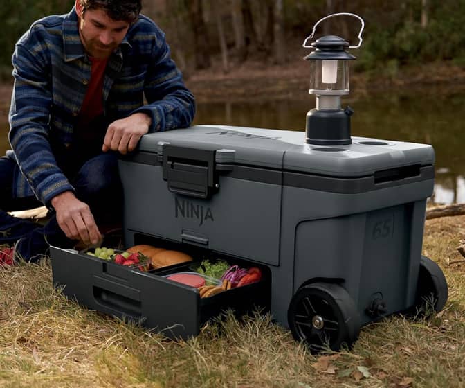 Ninja FrostVault - 65-Quart Wheeled Cooler with Dry Zone Drawer