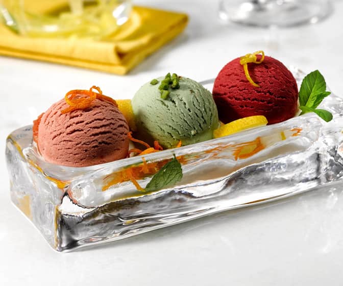 NUDE Glass Ice Cube Ice Cream Bowl