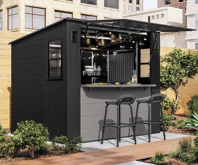 Sunset Outdoor Cabana - Entertainment Bar / Storage Shed