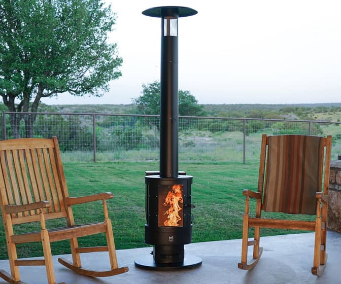 Outdoor Wood Pellet-Fueled Patio Heater - 70,000 BTUs