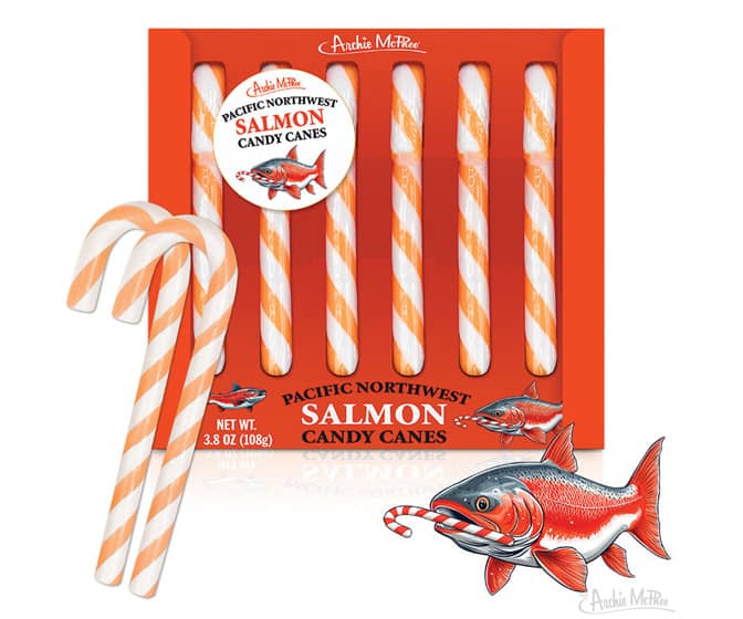 Pacific Northwest Salmon Candy Canes