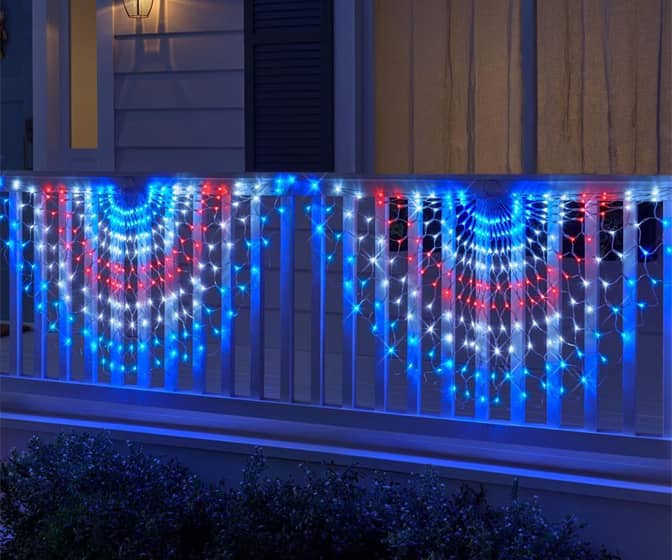 Patriotic LED Light Show Bunting