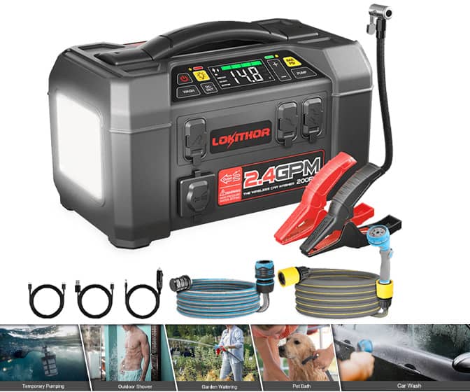 Portable Jump Starter / Pressure Washer / Air Compressor / Power Bank / Light