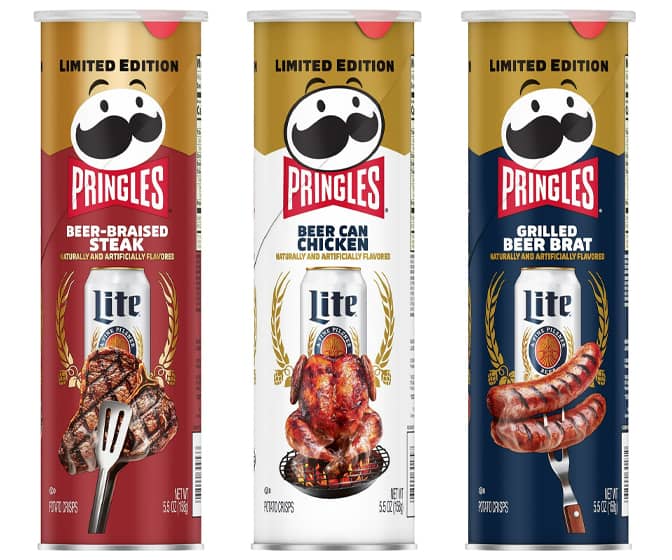 Pringles x Miller Lite Beer-Flavored BBQ Potato Crisps
