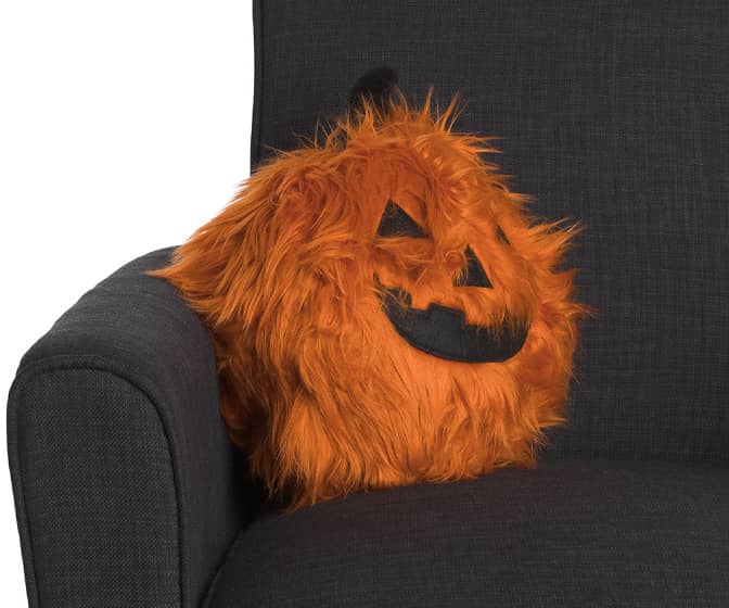 Pumpkin Furball Throw Pillow