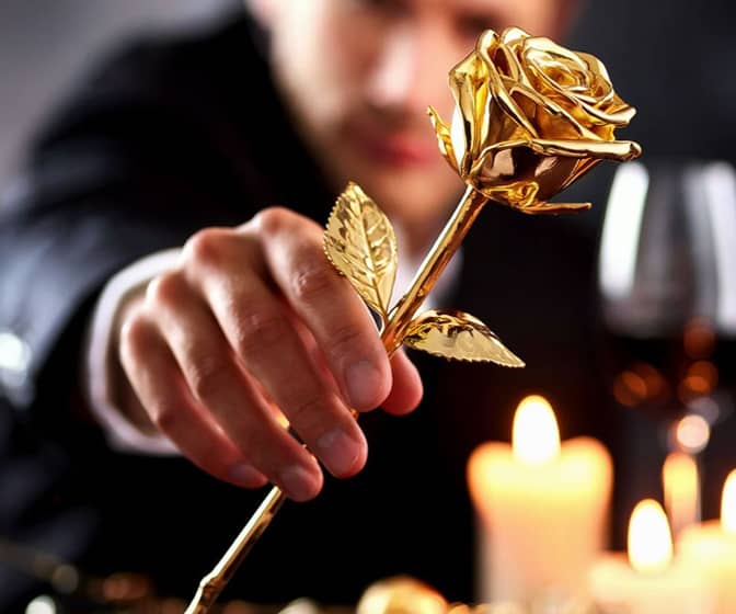 Real Rose Dipped in 24K Gold