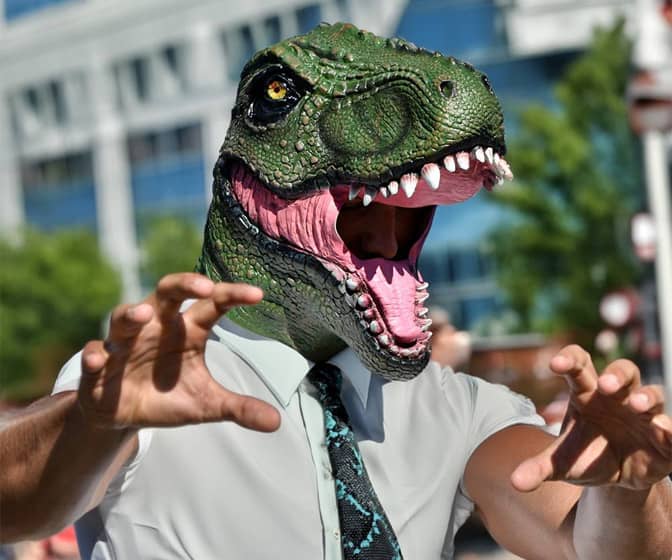 Realistic T-Rex Dinosaur Head Mask