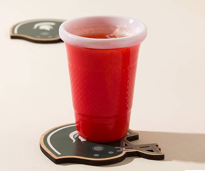 Reusable Handblown Glass Red Party Cup