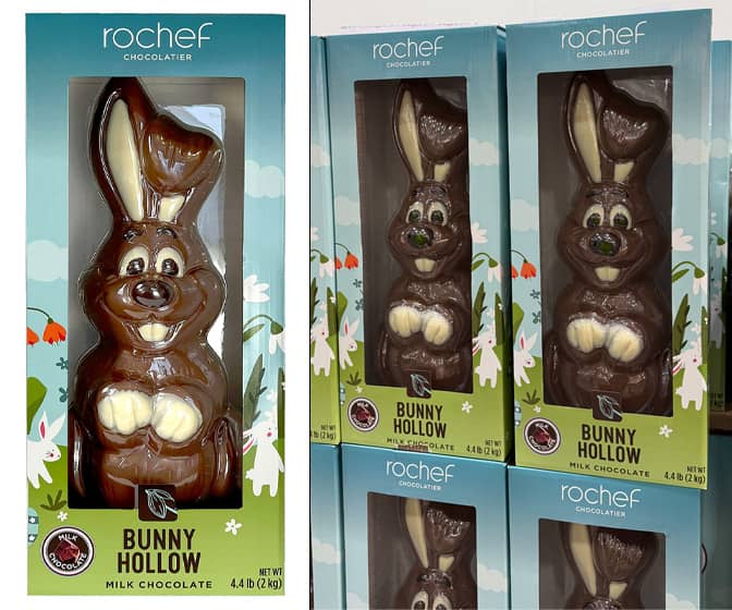 Rochef Giant Chocolate Easter Bunny - 2-Ft Tall / 4.4 Pounds!