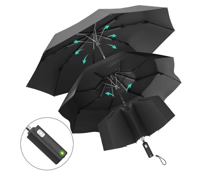 Rumbrella - Electric Folding Umbrella Opens or Closes in 2 Seconds!