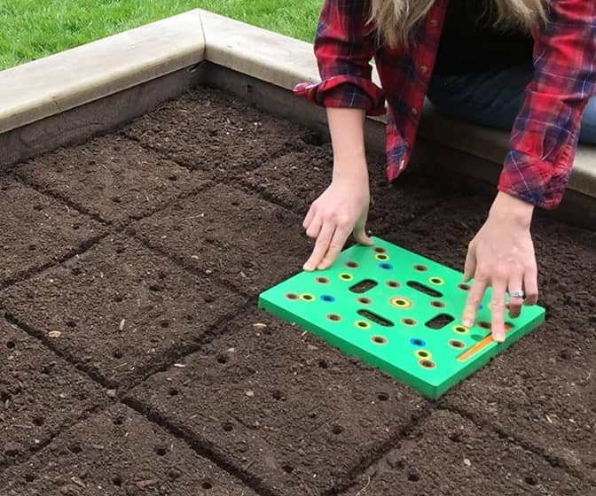Seeding Square - Precision Seed and Seedling Garden Spacer Tool