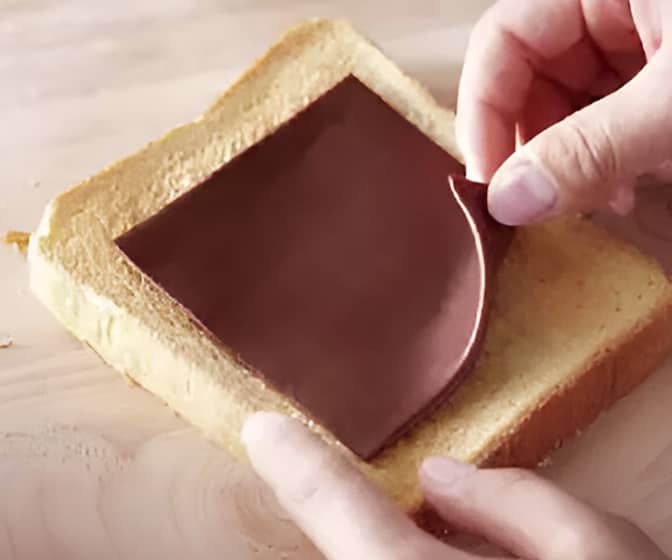Single Cheese-Like Chocolate Slices from Japan