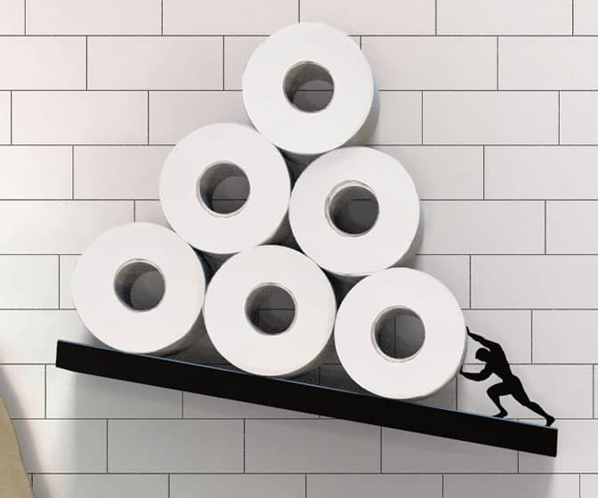 Sisyphus Floating Toilet Paper Shelf