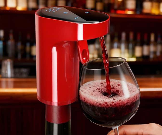 Smart Electric Wine Dispenser and Aerator with Adjustable Pour Size