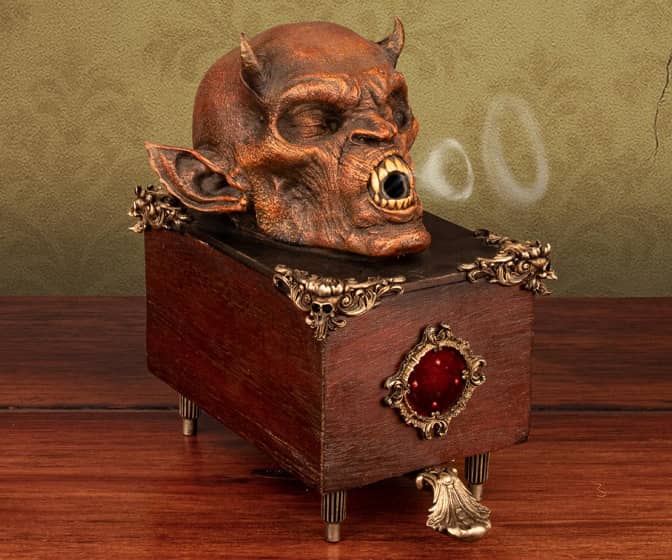 Smoking Demon Head - Incense Burner, Smoke Ring Generator, and Oddity