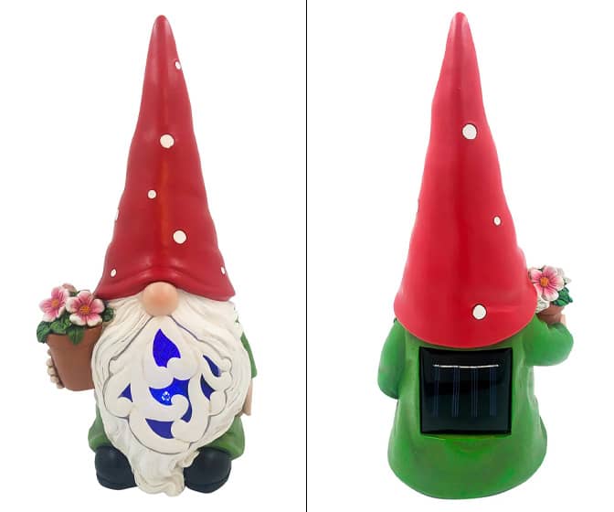 Solar Bug Zapper Garden Gnome Statue