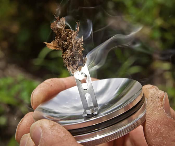 Solo Scientific Tinder Hot Box Solar Fire Starter / Signal Mirror