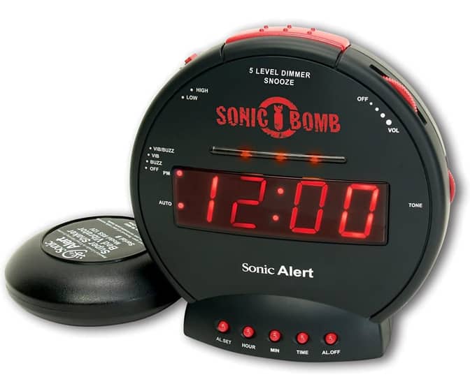 Sonic Bomb - Dual Extra Loud Alarm Clock and Powerful Bed Shaker