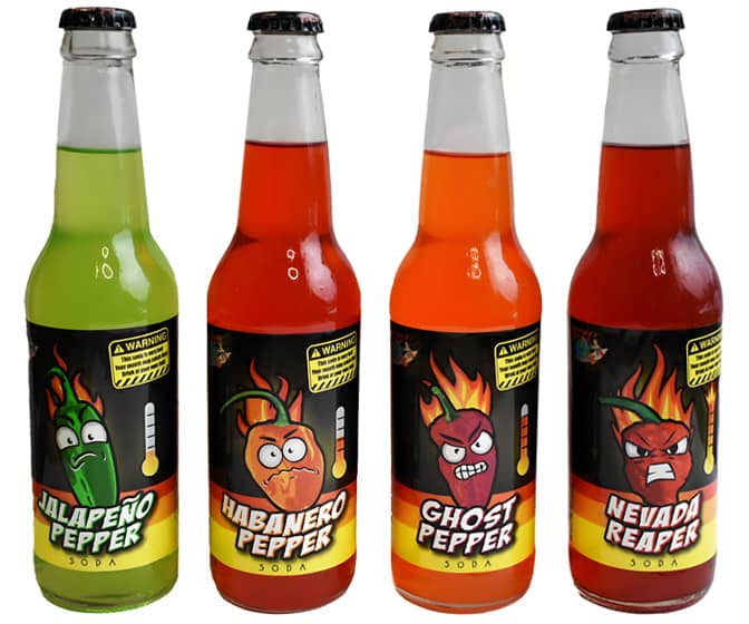 Spicy Hot Pepper Sodas - Jalapeno, Habanero, Ghost, and Nevada Reaper