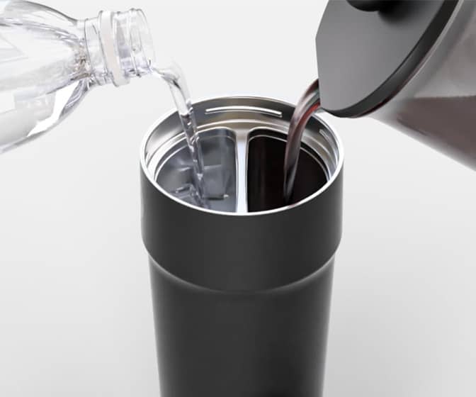 SplitFlask - Hot and Cold Dual Drink Chamber Travel Tumbler