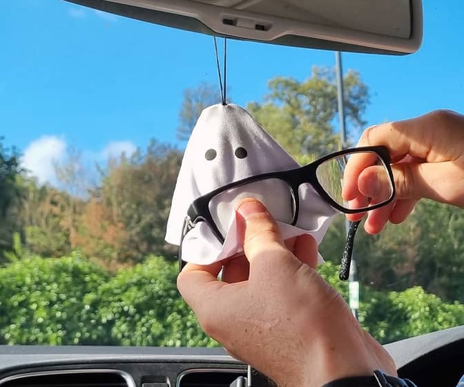 Spooky Ghost Microfiber Eyeglass Cleaning Cloth