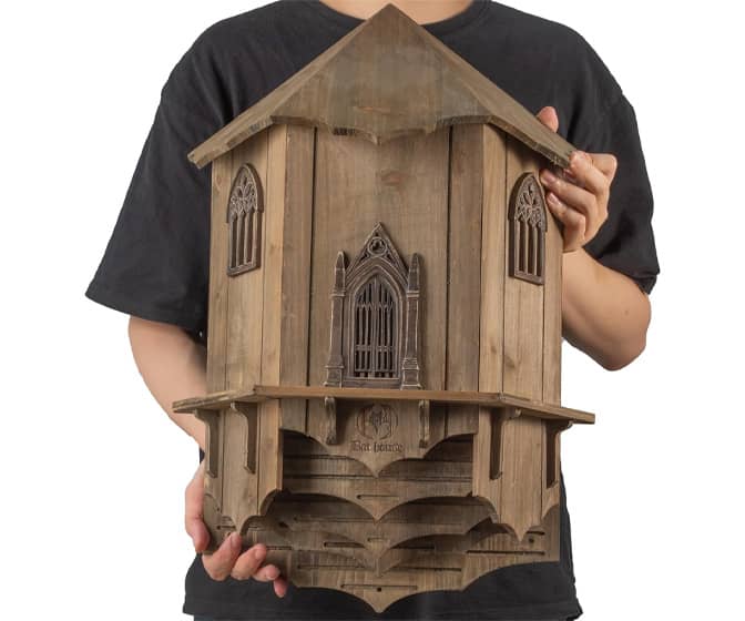 Spooky Wooden Castle Bat House - Attract Beneficial Bats To Your Yard