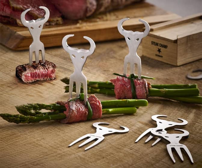 Steak Champ Mini Bull Forks