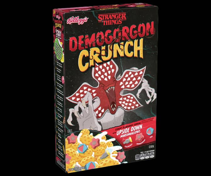Stranger Things Demogorgon Crunch Cereal with Upside-Down Marshmallows