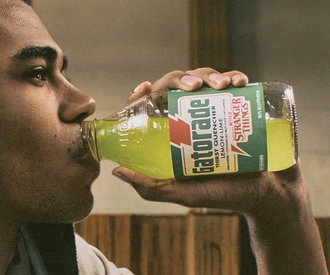Stranger Things x Gatorade Lemon-Lime in Retro Glass Bottle