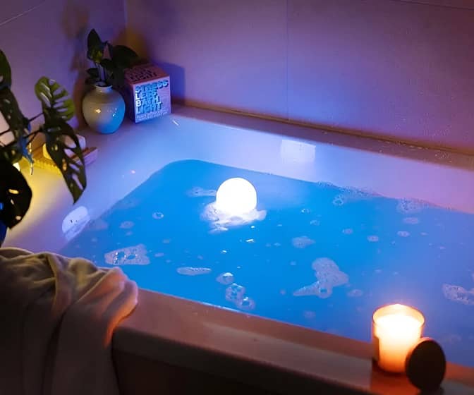 Stress Less Floating Bath Light Orb
