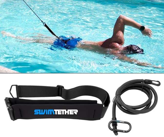 Swim Tether Belt for Stationary Swimming in Pools