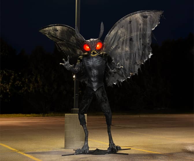 Terrifying Giant Animatronic Mothman Statue