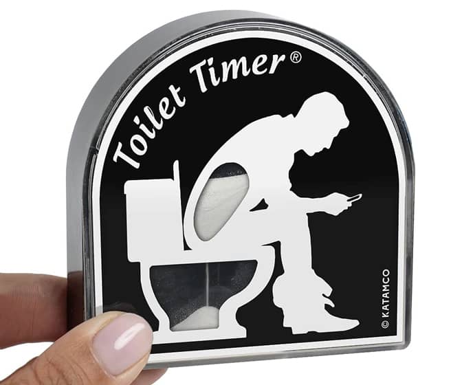 Toilet Timer - 5 Minute Sand Timer / Bathroom Motivator