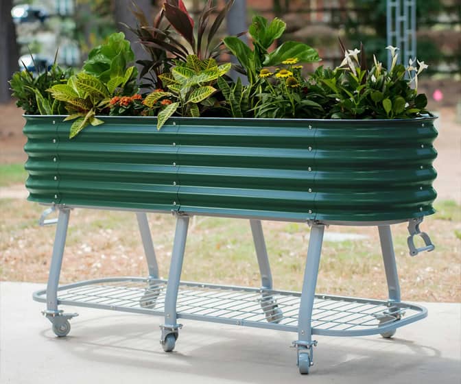 Vego Garden Elevated Rolling Garden Bed with Wicking Cell System