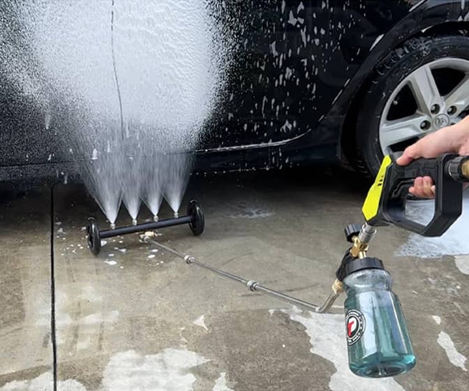 Vehicle Undercarriage / Water Broom Pressure Washer Attachment