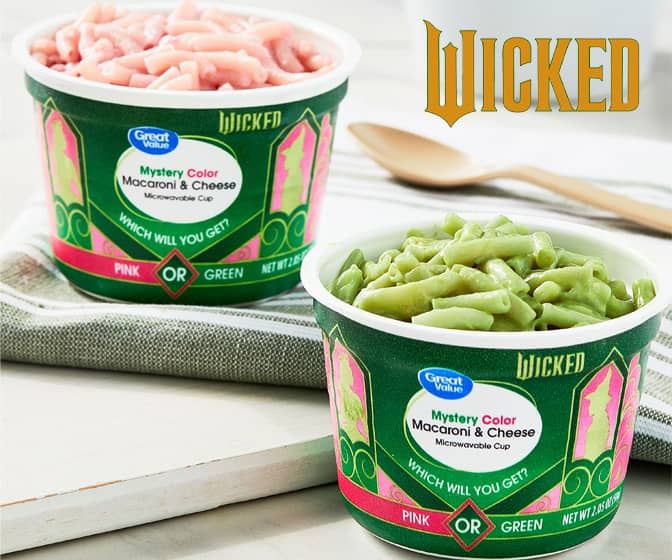 Wicked Color-Changing Macaroni and Cheese Microwave Cups - Pink/Green